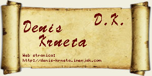 Denis Krneta vizit kartica